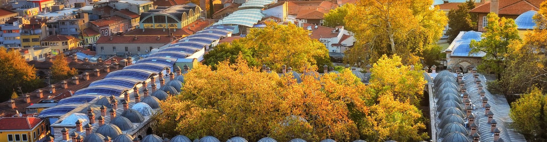 Bursa sunset street scene