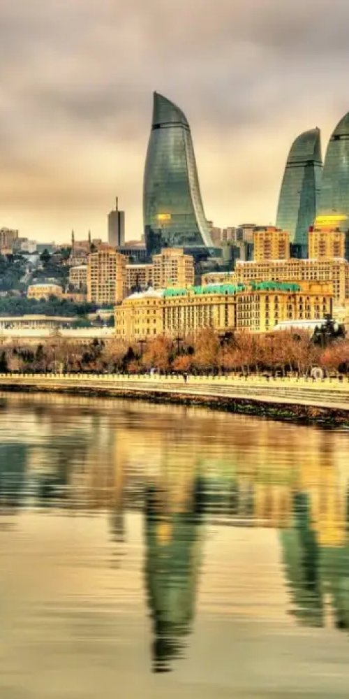Baku city street portrait