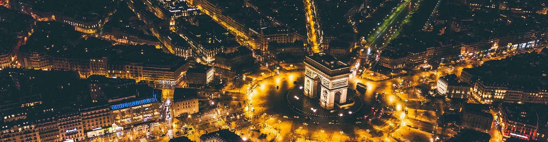 Paris panorama at sunset
