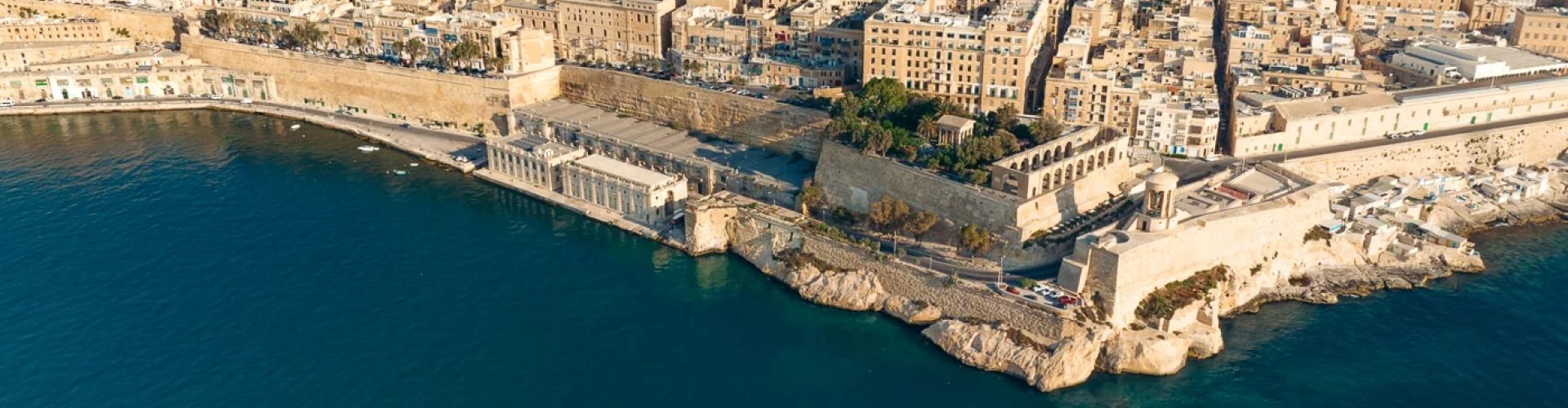 Sunset view of Valletta skyline