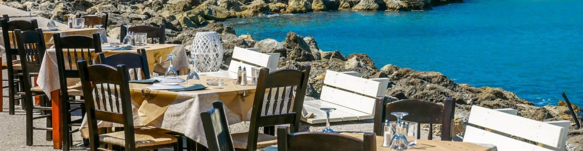 Scenic view of Kolimvari at sunset