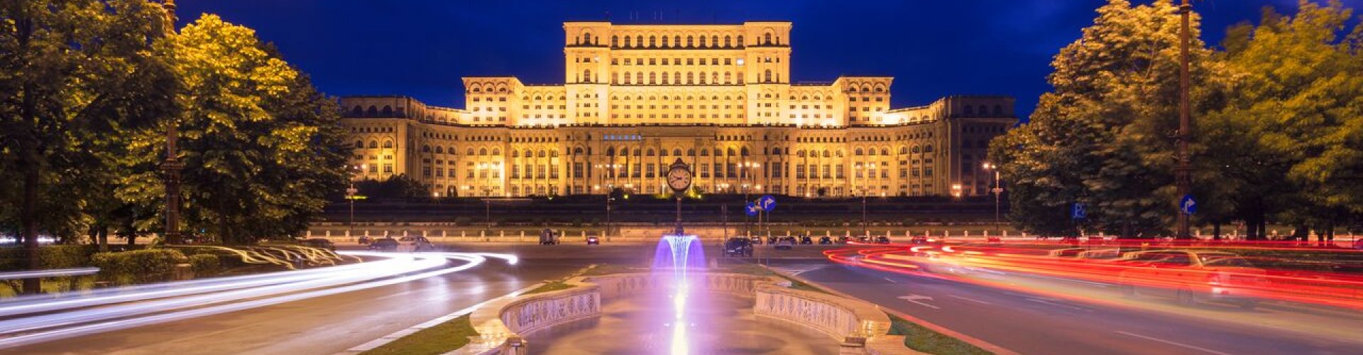 Sunset over Bucharest, RO skyline