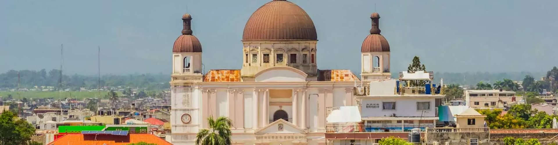 Sunset view over Cap Haitien cityscape