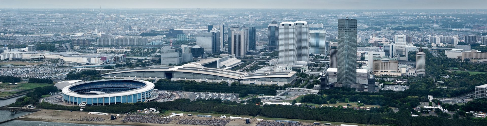 Chiba cityscape at sunset