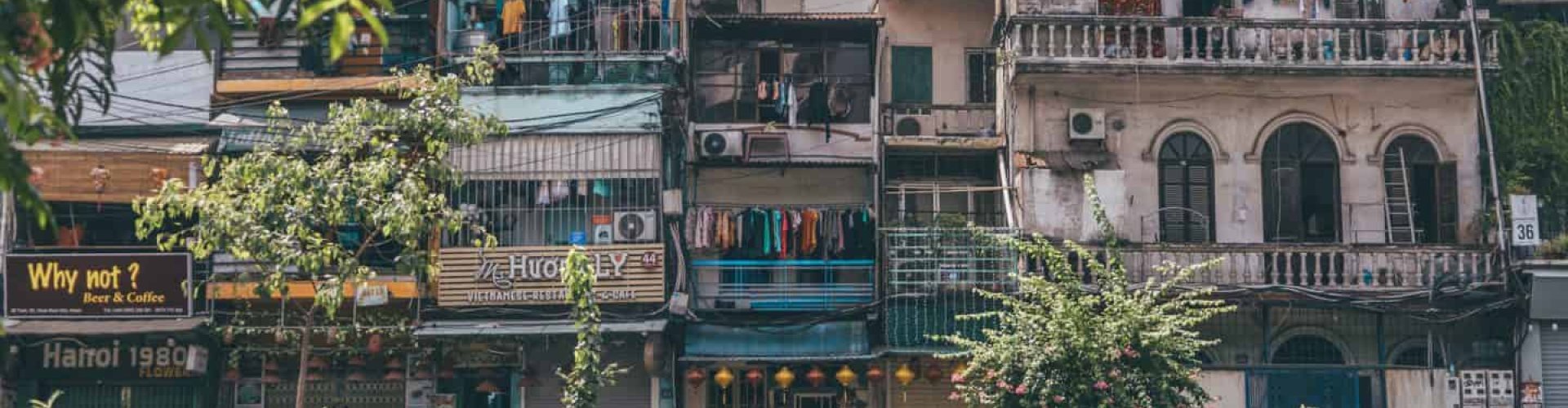 Hanoi Street Scene at Sunset