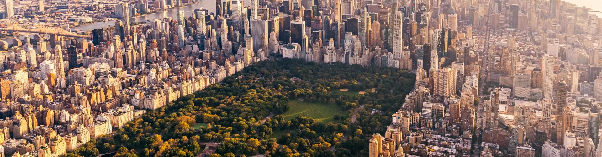 New York City skyline at sunset