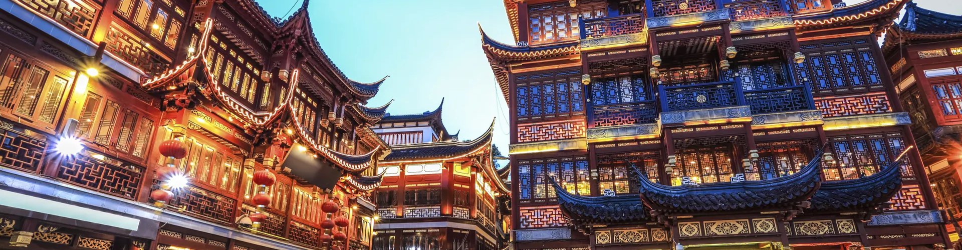 Evening skyline of Shanghai