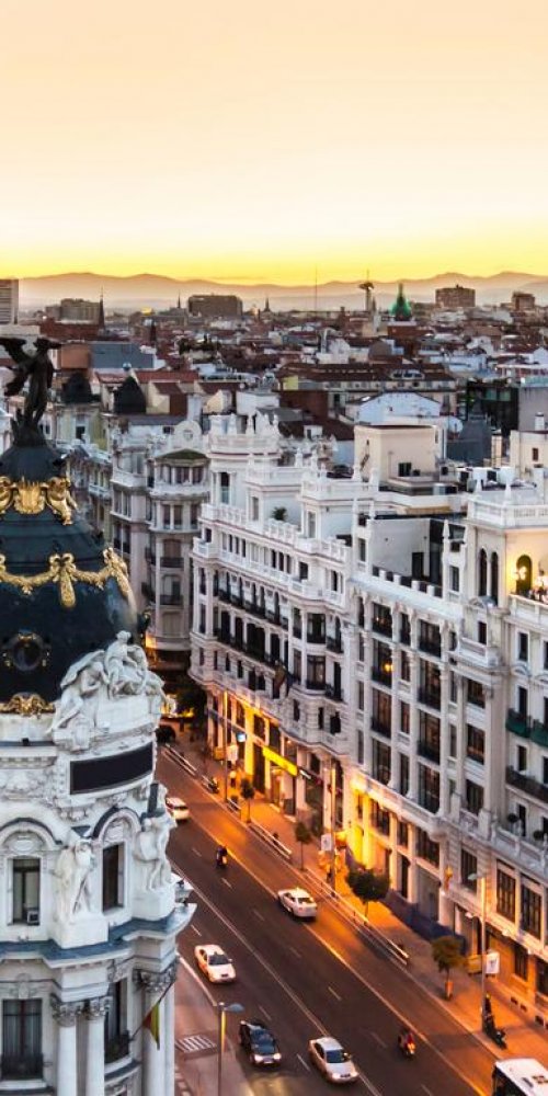 Local scene in Madrid