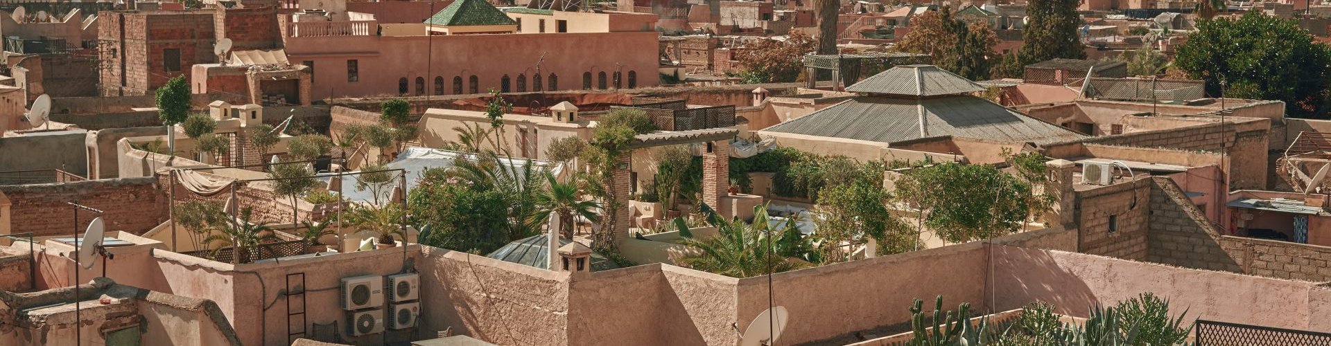 Sunset over Marrakech skyline