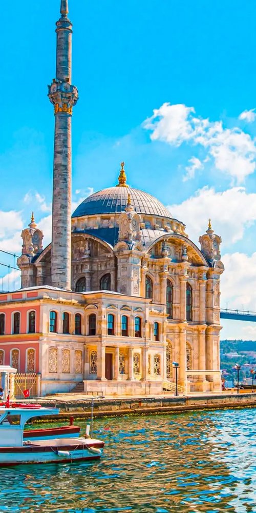 Bosphorus view from walking tour in Istanbul, TR