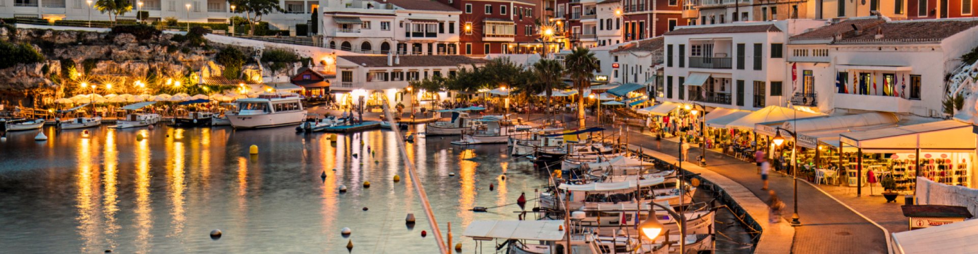 Sunset over Menorca coastline