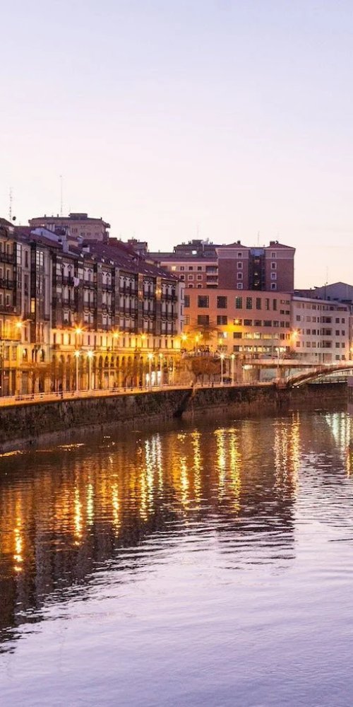 Cycling by the Nervion River