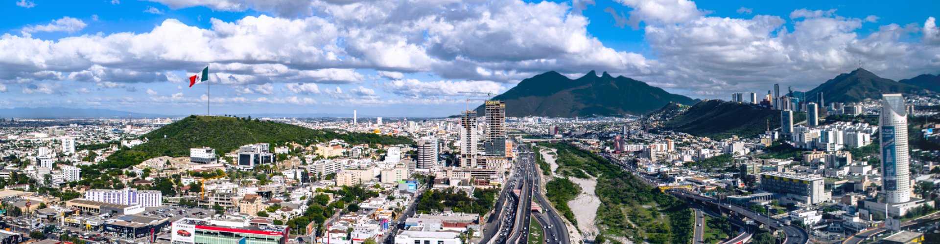 Sunset over Monterrey skyline